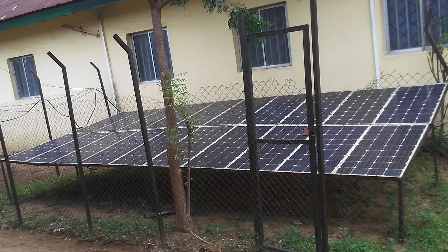 Ground-mounted solar array with storage for an institution in Nigeria