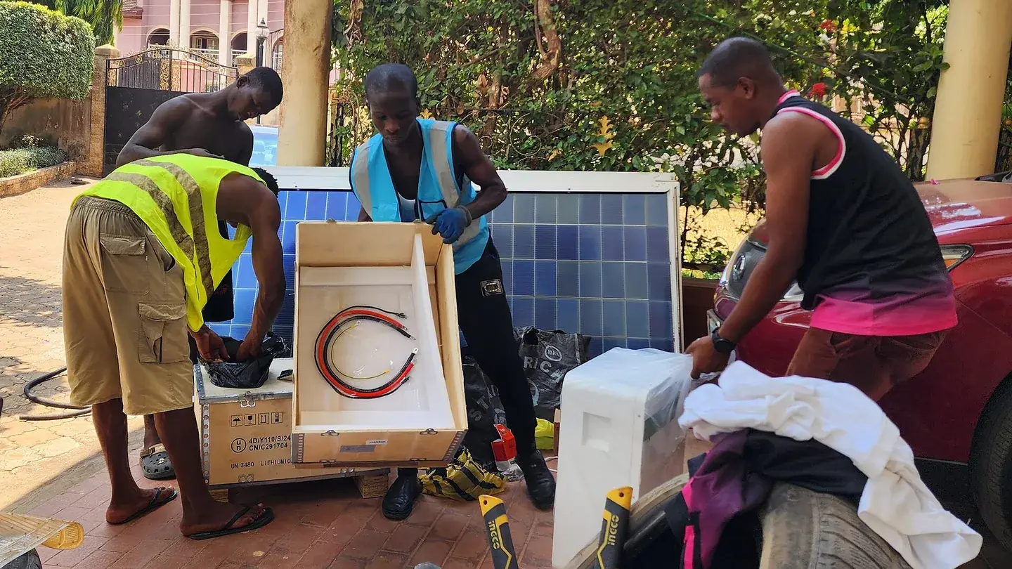 Installation and delivery of household storage and solar in West Africa